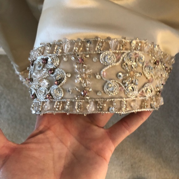 Stephen Yearick Strapless Wedding Gown and Veil - NWT- Champagne Color - Picture 5 of 16